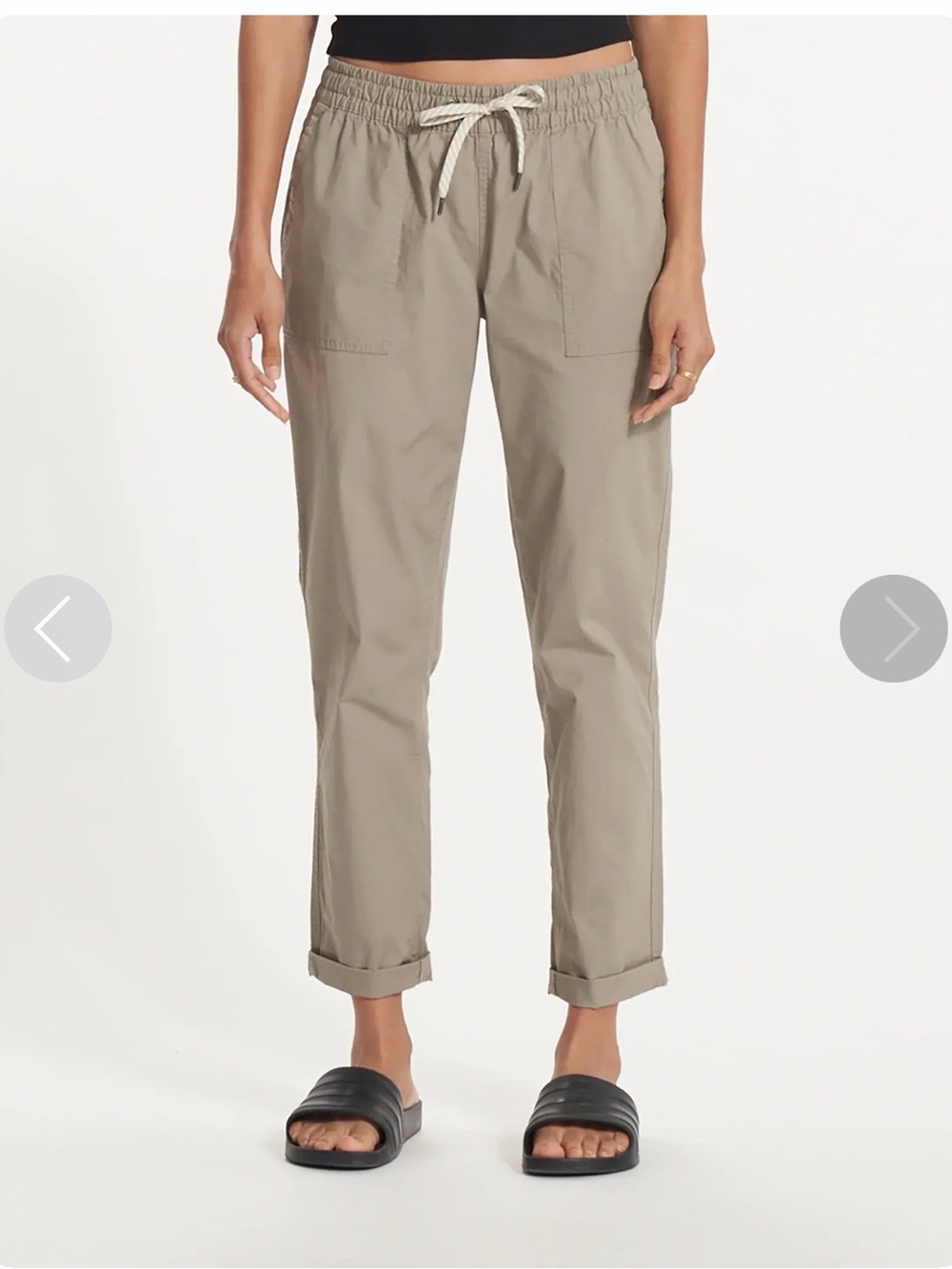 Vuori Olive Drawstring Joggers with Cuffed Hem - Picture 6 of 9